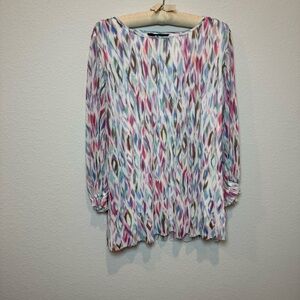 Investments Colorful Abstract Blouse